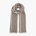 Humble Hilo Knitted Soft Scarf, Fine Knitted with White Trim