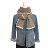 Humble Hilo Knitted Soft Scarf, Fine Knitted with White Trim