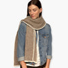 Humble Hilo Knitted Soft Scarf, Fine Knitted with White Trim