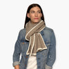 Humble Hilo Knitted Soft Scarf, Fine Knitted with White Trim