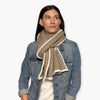 Humble Hilo Knitted Soft Scarf, Fine Knitted with White Trim