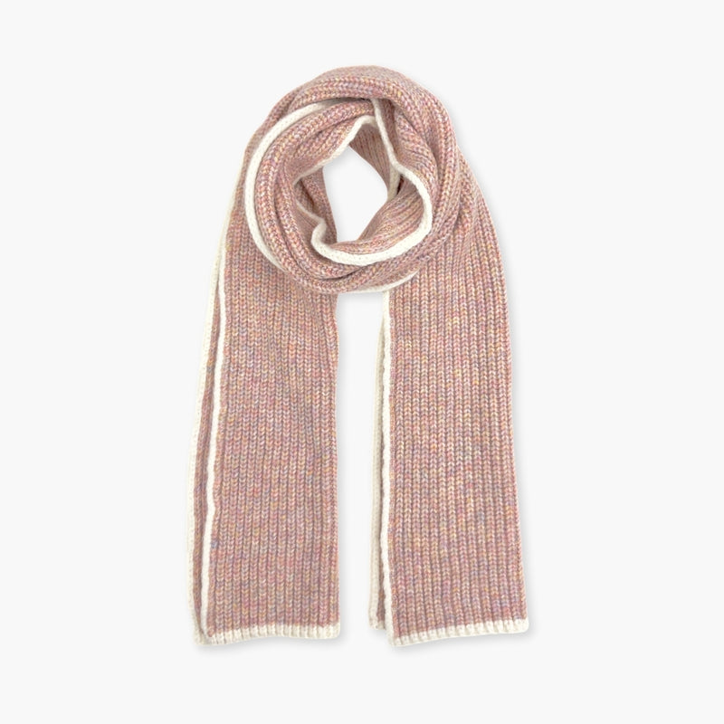 Humble Hilo Knitted Soft Scarf, Fine Knitted with White Trim