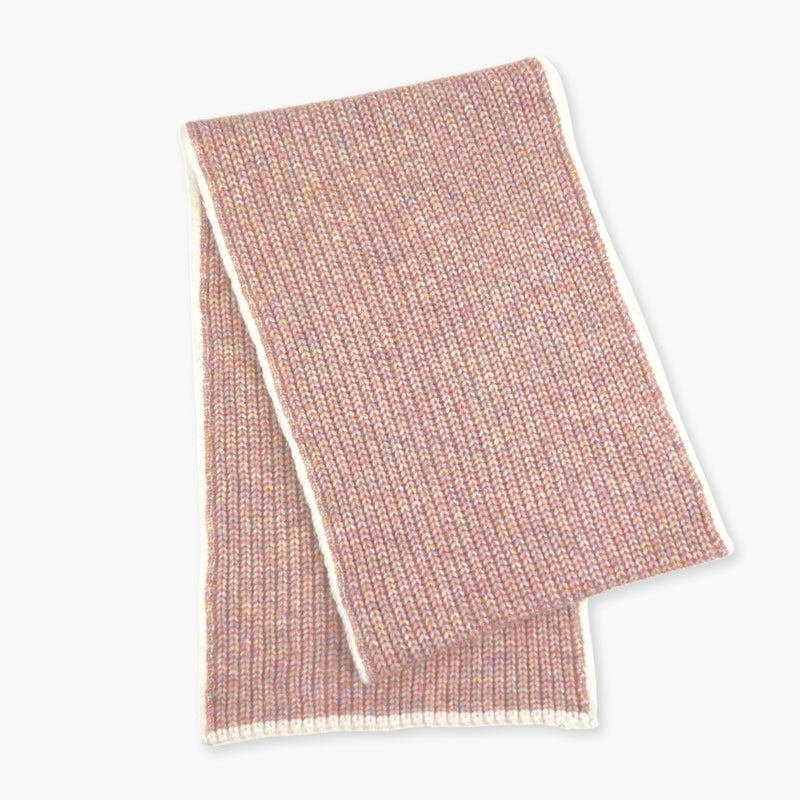 Humble Hilo Knitted Soft Scarf, Fine Knitted with White Trim