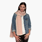 Humble Hilo Knitted Soft Scarf, Fine Knitted with White Trim