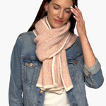 Humble Hilo Knitted Soft Scarf, Fine Knitted with White Trim