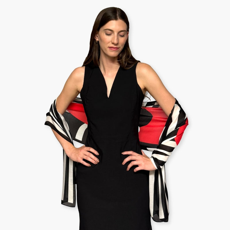 Humble Hilo Soft Sustainable Art Scarf, Abstract Eye