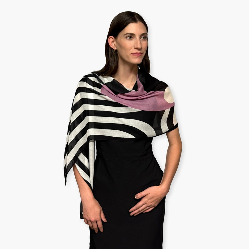 Humble Hilo Soft Sustainable Art Scarf, Abstract Eye