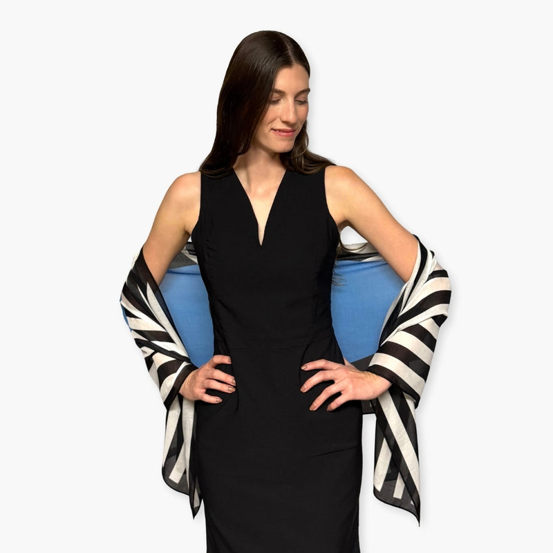 Humble Hilo Soft Sustainable Art Scarf, Abstract Eye