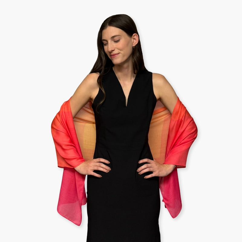 Humble Hilo Soft Sustainable Art Scarf, Retro Palette