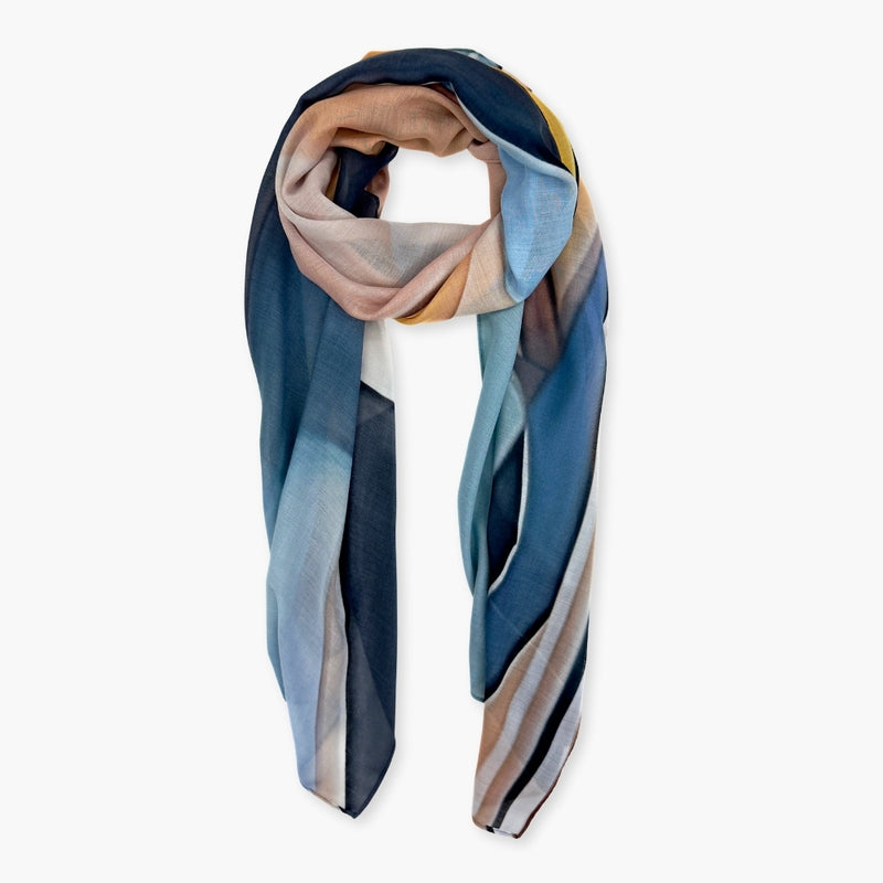 Humble Hilo Soft Sustainable Art Scarf, Expressionist Abstract