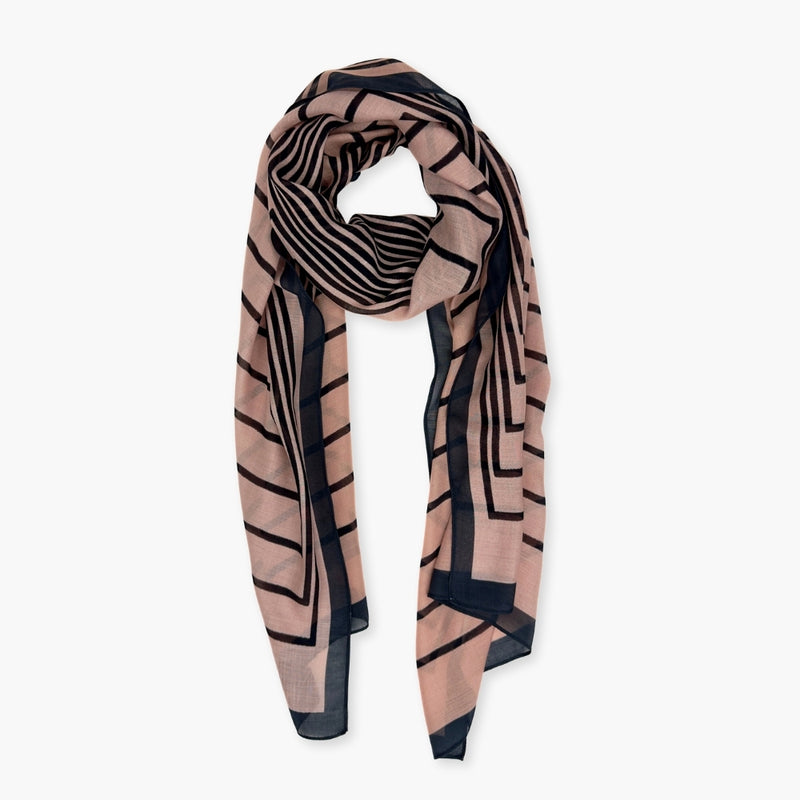 Humble Hilo Soft Sustainable Art Scarf, Optical Art