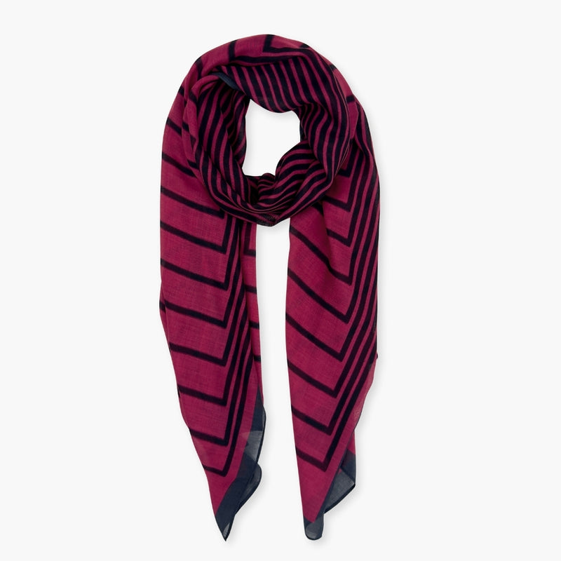 Humble Hilo Soft Sustainable Art Scarf, Optical Art