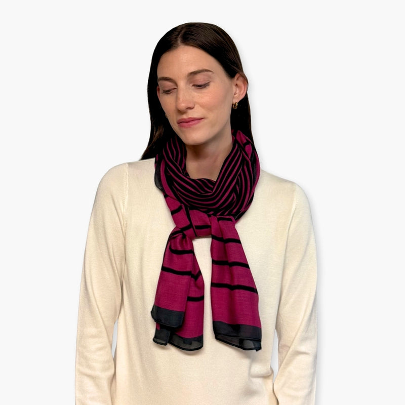 Humble Hilo Soft Sustainable Art Scarf, Optical Art