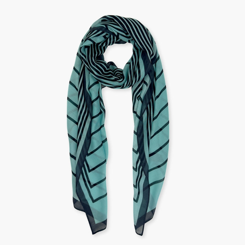 Humble Hilo Soft Sustainable Art Scarf, Optical Art