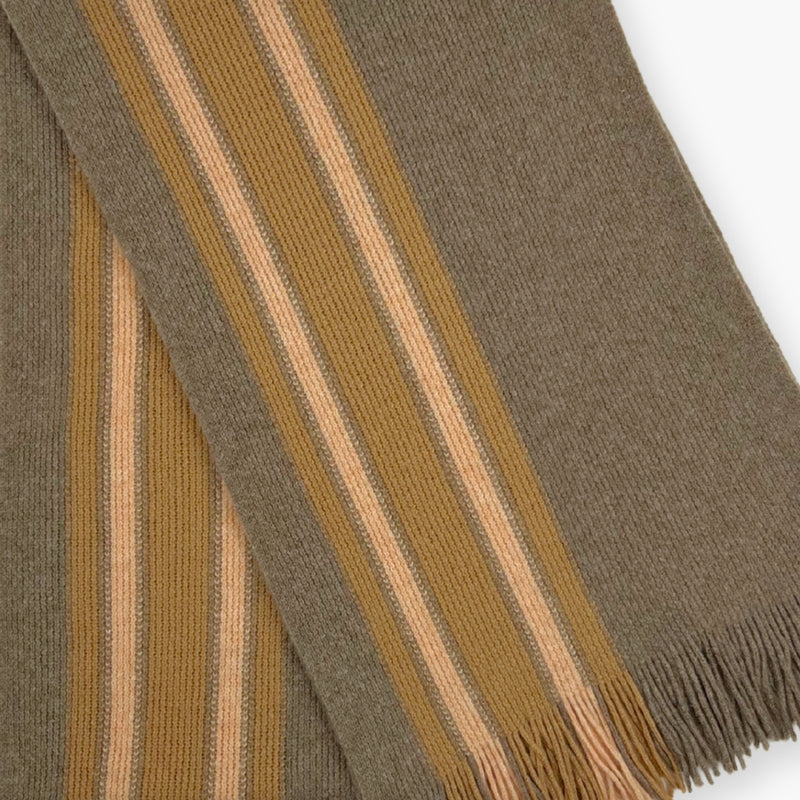 Humble Hilo Lambs Wool Scarf, Long Woven Stripes