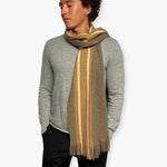 Humble Hilo Lambs Wool Scarf, Long Woven Stripes