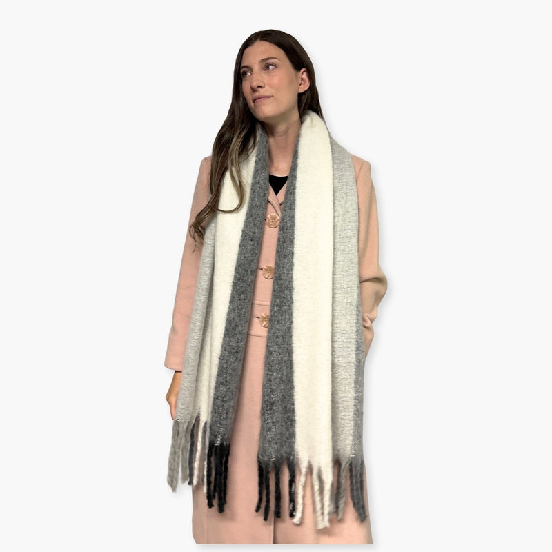 Humble Hilo Woven Chunky Scarf Cocoon Fringe