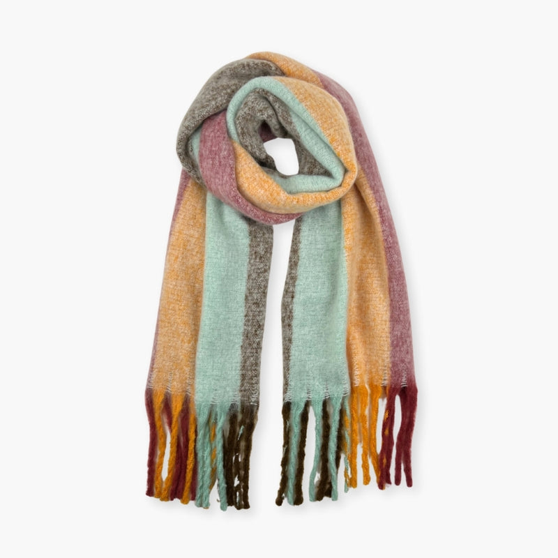 Humble Hilo Woven Chunky Scarf Cocoon Fringe