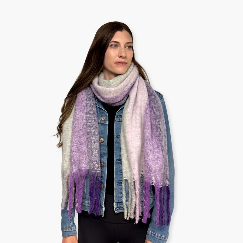 Humble Hilo Woven Chunky Scarf Cocoon Fringe