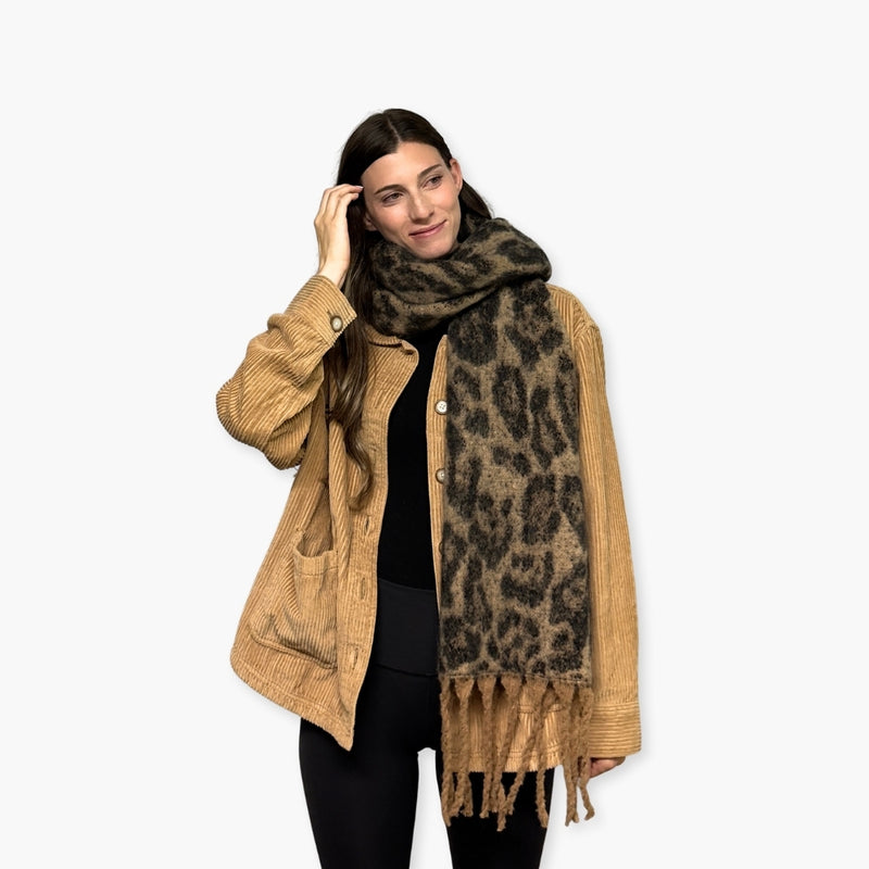 Humble Hilo Woven Chunky Scarf Cocoon Fringe