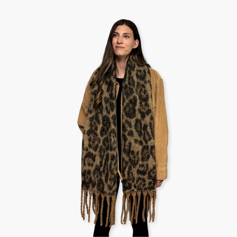 Humble Hilo Woven Chunky Scarf Cocoon Fringe