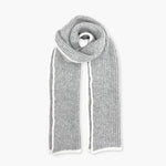 Humble Hilo Knitted Soft Scarf, Fine Knitted with White Trim