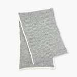 Humble Hilo Knitted Soft Scarf, Fine Knitted with White Trim