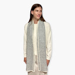 Humble Hilo Knitted Soft Scarf, Fine Knitted with White Trim