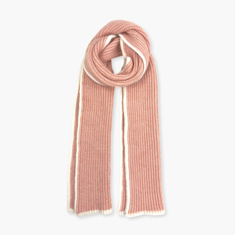 Humble Hilo Knitted Soft Scarf, Fine Knitted with White Trim