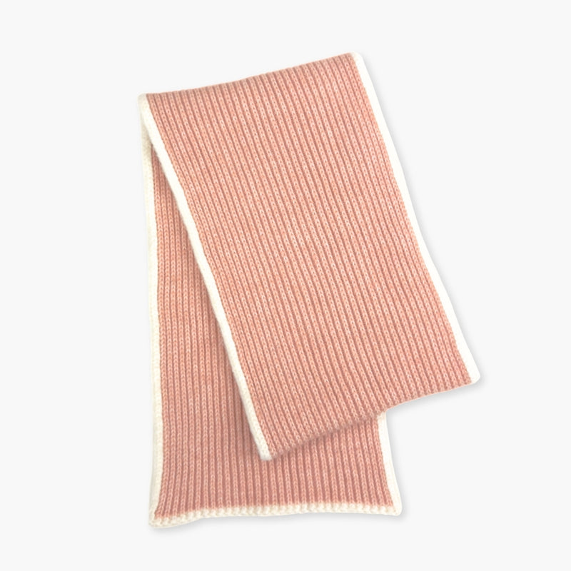 Humble Hilo Knitted Soft Scarf, Fine Knitted with White Trim