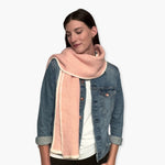Humble Hilo Knitted Soft Scarf, Fine Knitted with White Trim