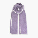 Humble Hilo Knitted Soft Scarf, Fine Knitted with White Trim