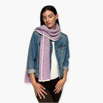 Humble Hilo Knitted Soft Scarf, Fine Knitted with White Trim