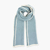 Humble Hilo Knitted Soft Scarf, Fine Knitted with White Trim