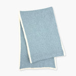 Humble Hilo Knitted Soft Scarf, Fine Knitted with White Trim