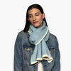 Humble Hilo Knitted Soft Scarf, Fine Knitted with White Trim