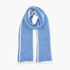 Humble Hilo Knitted Soft Scarf, Fine Knitted with White Trim