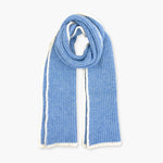 Humble Hilo Knitted Soft Scarf, Fine Knitted with White Trim
