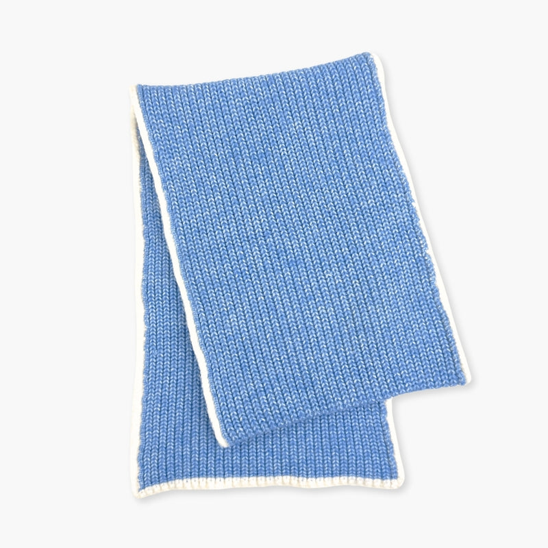 Humble Hilo Knitted Soft Scarf, Fine Knitted with White Trim