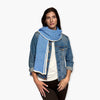 Humble Hilo Knitted Soft Scarf, Fine Knitted with White Trim