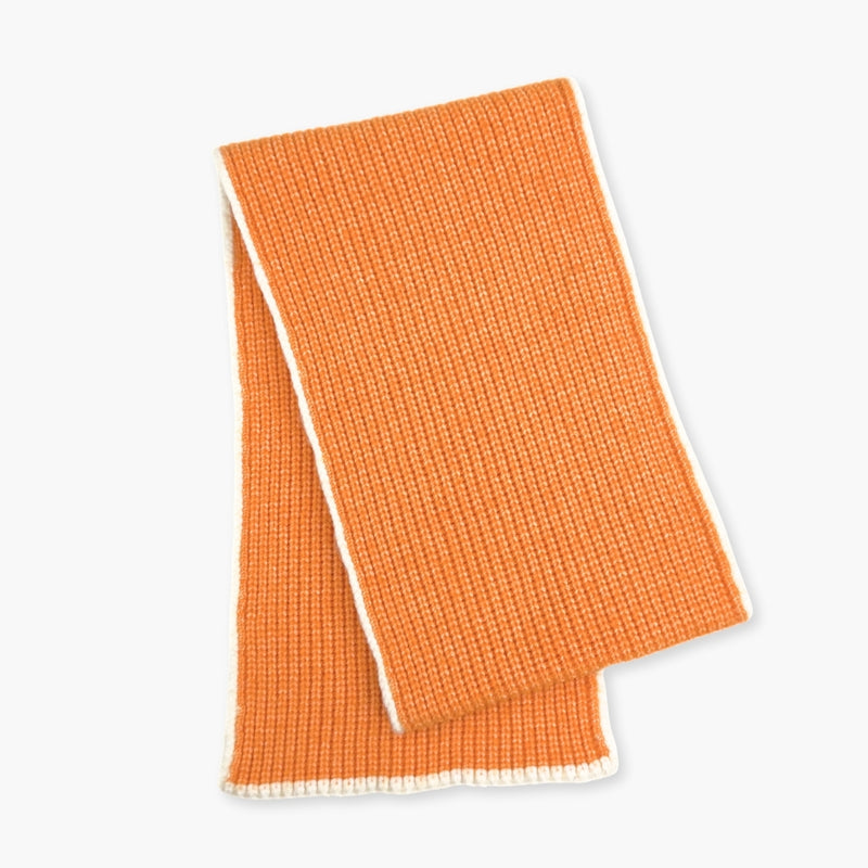 Humble Hilo Knitted Soft Scarf, Fine Knitted with White Trim