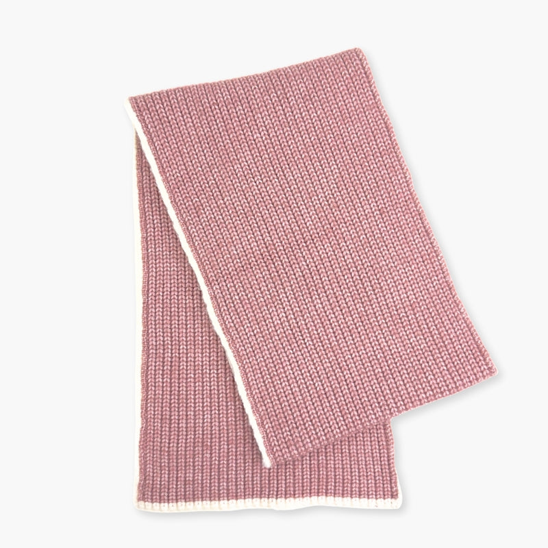 Humble Hilo Knitted Soft Scarf, Fine Knitted with White Trim
