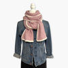 Humble Hilo Knitted Soft Scarf, Fine Knitted with White Trim