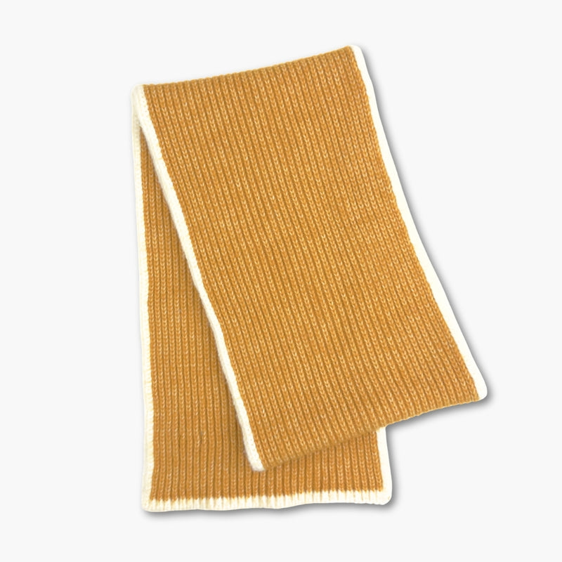 Humble Hilo Knitted Soft Scarf, Fine Knitted with White Trim
