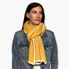 Humble Hilo Knitted Soft Scarf, Fine Knitted with White Trim