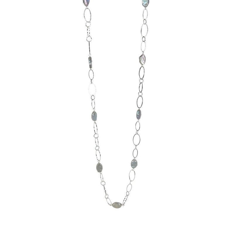 Humble Hilo Ovals and Links Necklace, Fresh Water Pearl
