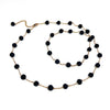 Humble Hilo Sari Jewelry, Spaced Textile Bead Necklace on Chain