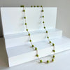 Humble Hilo Sari Jewelry, Spaced Textile Bead Necklace on Chain