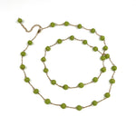 Humble Hilo Sari Jewelry, Spaced Textile Bead Necklace on Chain