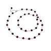 Humble Hilo Sari Jewelry, Spaced Textile Bead Necklace on Chain